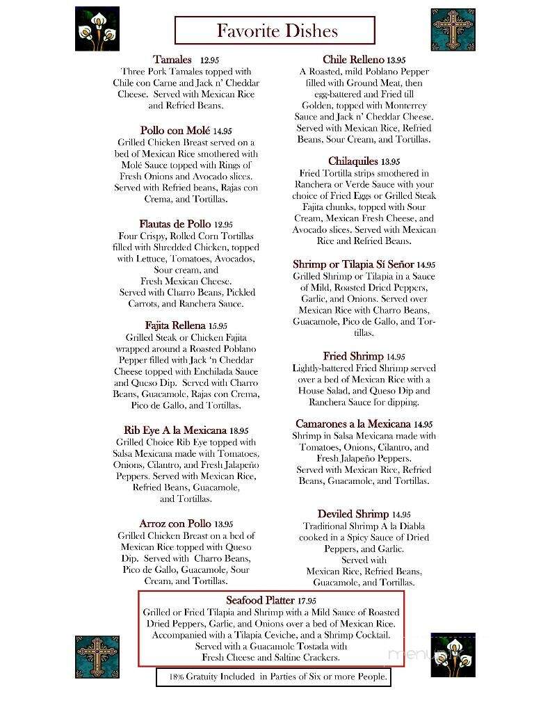Si Senor - Morgan City, LA menu_pic