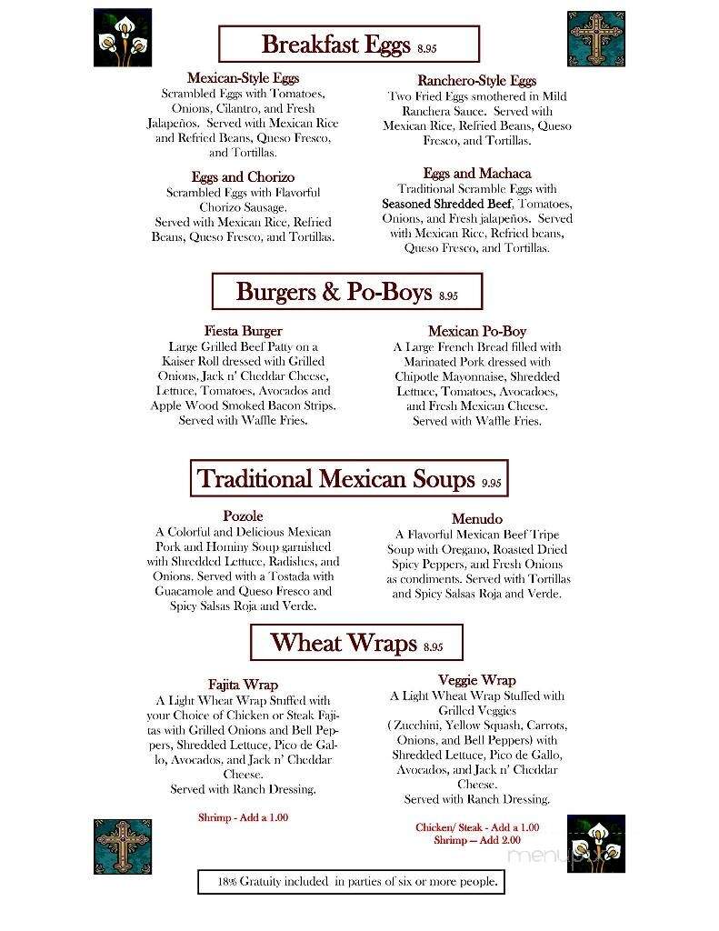 Si Senor - Morgan City, LA menu_pic