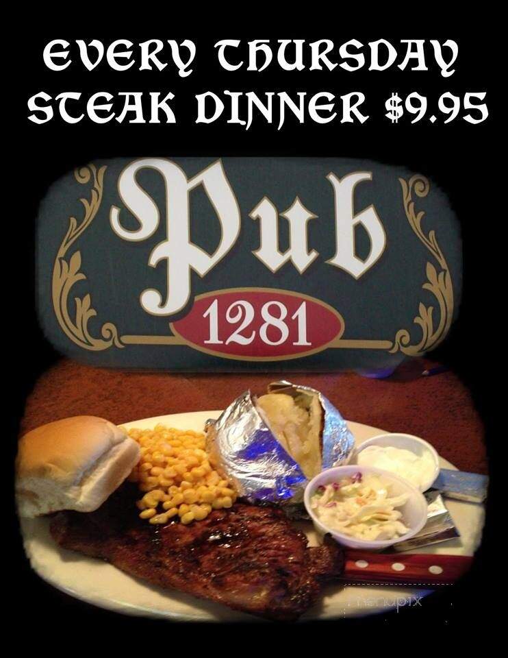 Pub 1281 - Clinton Township, MI menu_pic