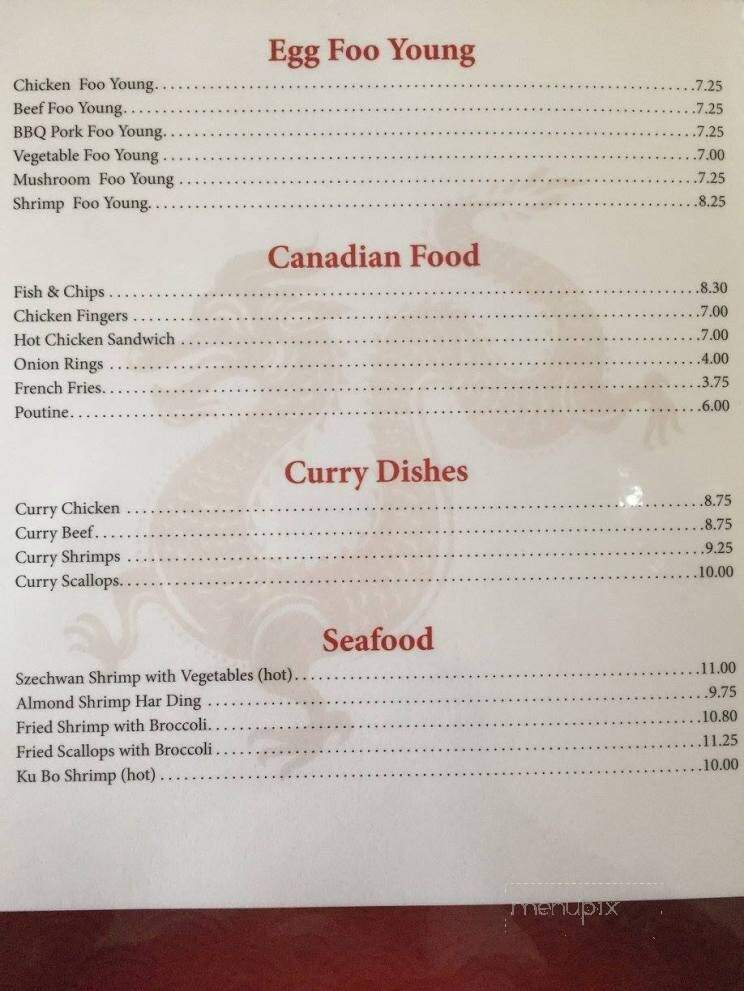 Fortune Star Chinese Restaurant - Cape Breton, NS menu_pic