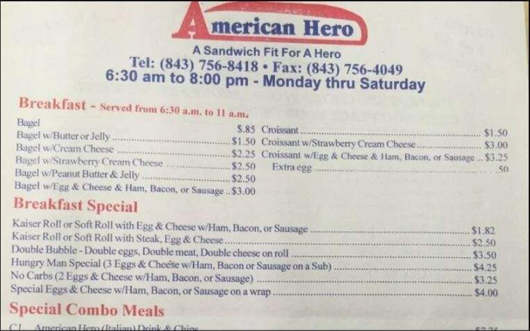 American Hero Subs & Bagels - Loris, SC