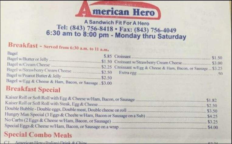 American Hero Subs & Bagels - Loris, SC