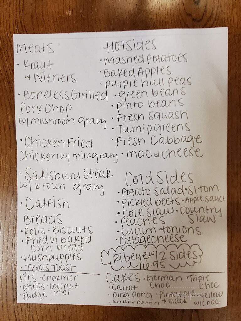 Country Junction Restaurant - Joelton, TN menu_pic