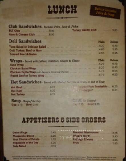 Lake Ripley Family Restaurant - Cambridge, WI menu_pic