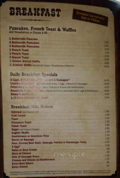 Lake Ripley Family Restaurant - Cambridge, WI menu_pic