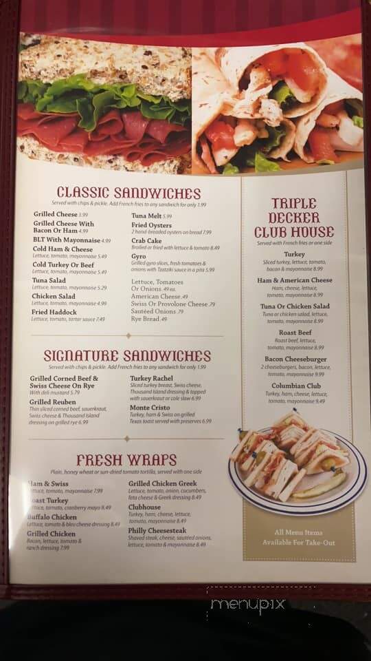 Columbia Family Restaurant At Prospect - Columbia, PA menu_pic