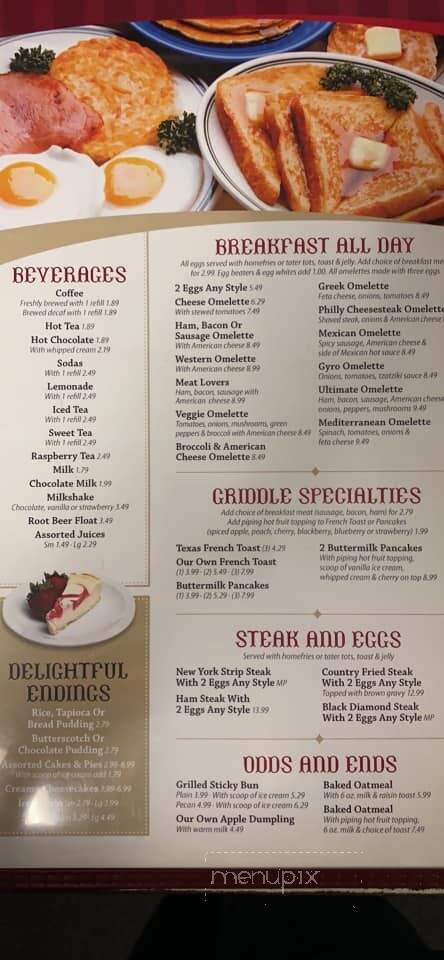 Columbia Family Restaurant At Prospect - Columbia, PA menu_pic