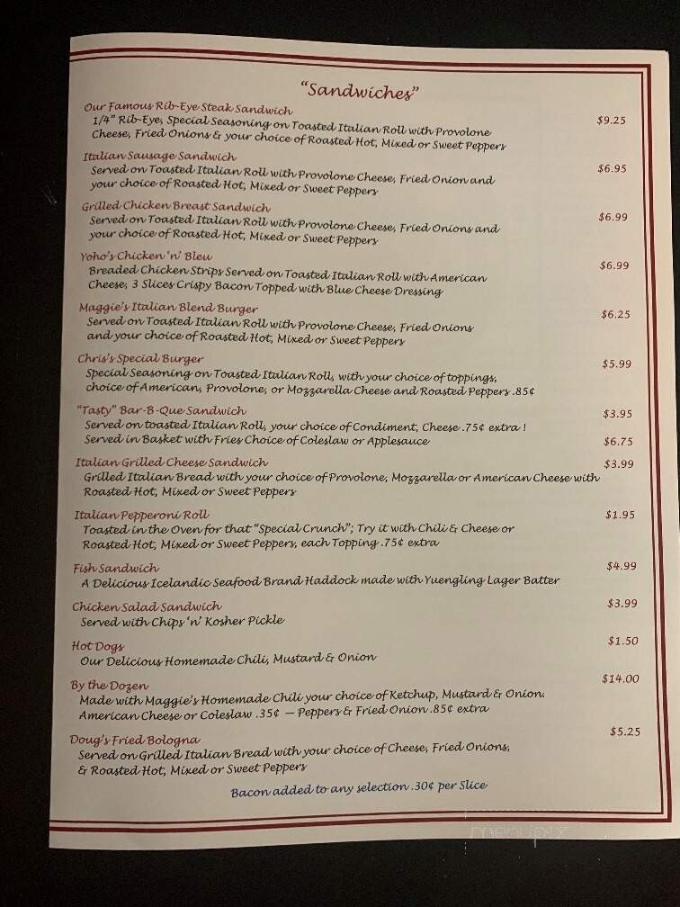 Station Square - Nutter Fort, WV menu_pic
