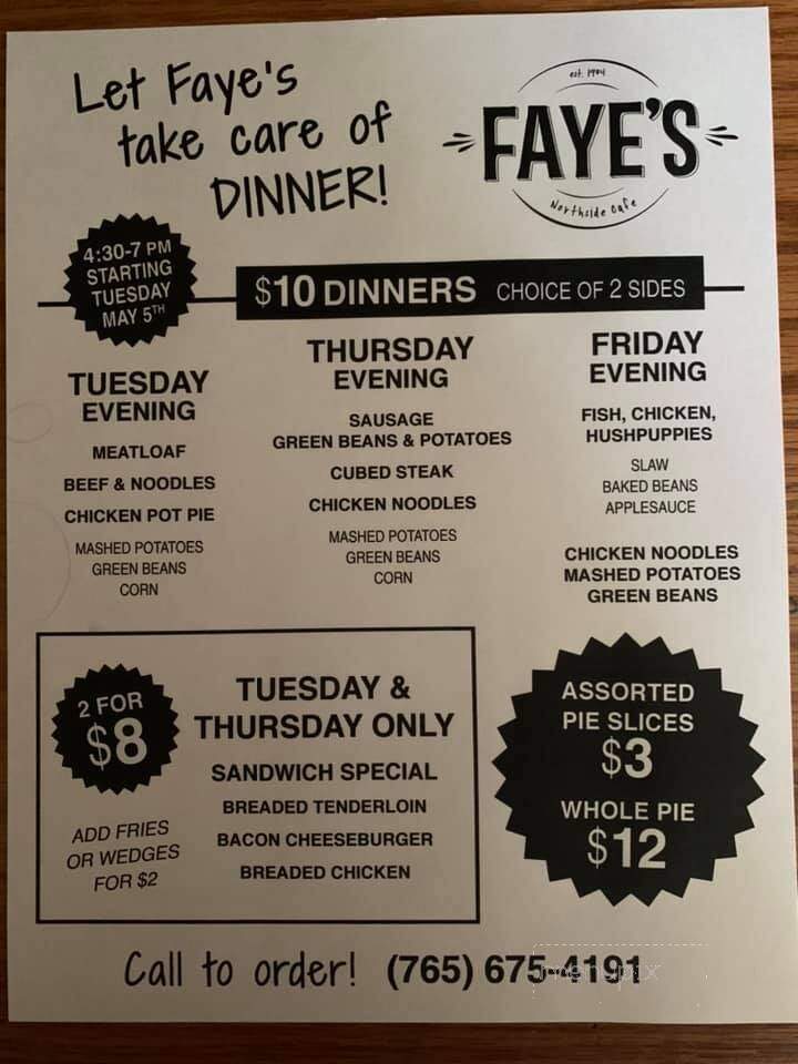 Faye's Northside Restaurant - Tipton, IN