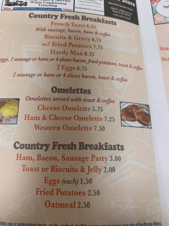 Faye's Northside Restaurant - Tipton, IN menu_pic
