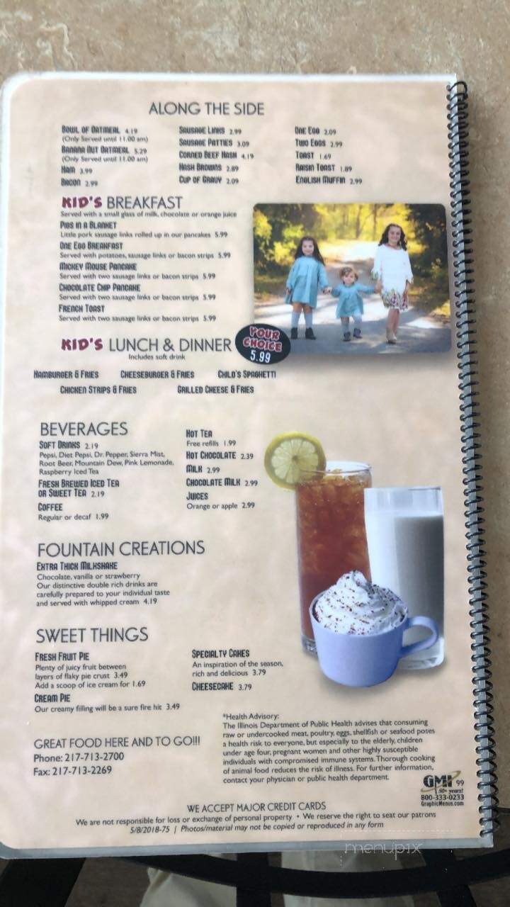 Spring Garden Restaurant - Taylorville, IL menu_pic