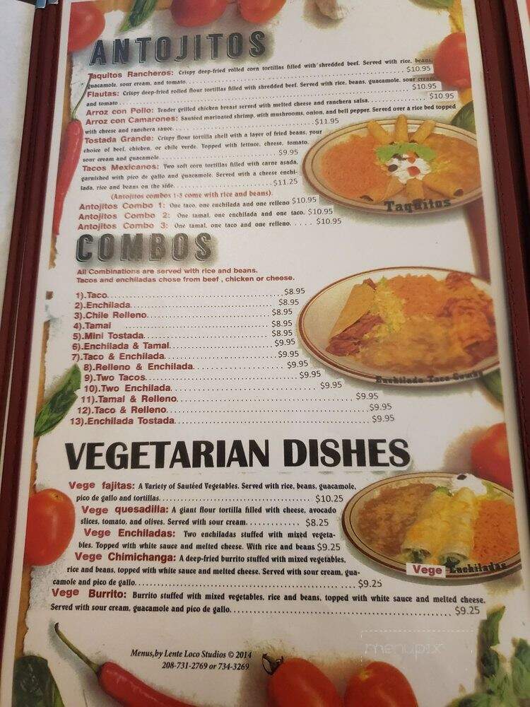 El Cazador Mexican Restaurant - Buhl, ID menu_pic