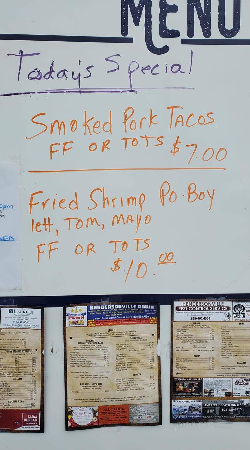 Mustang Cafe - Hendersonville, NC menu_pic