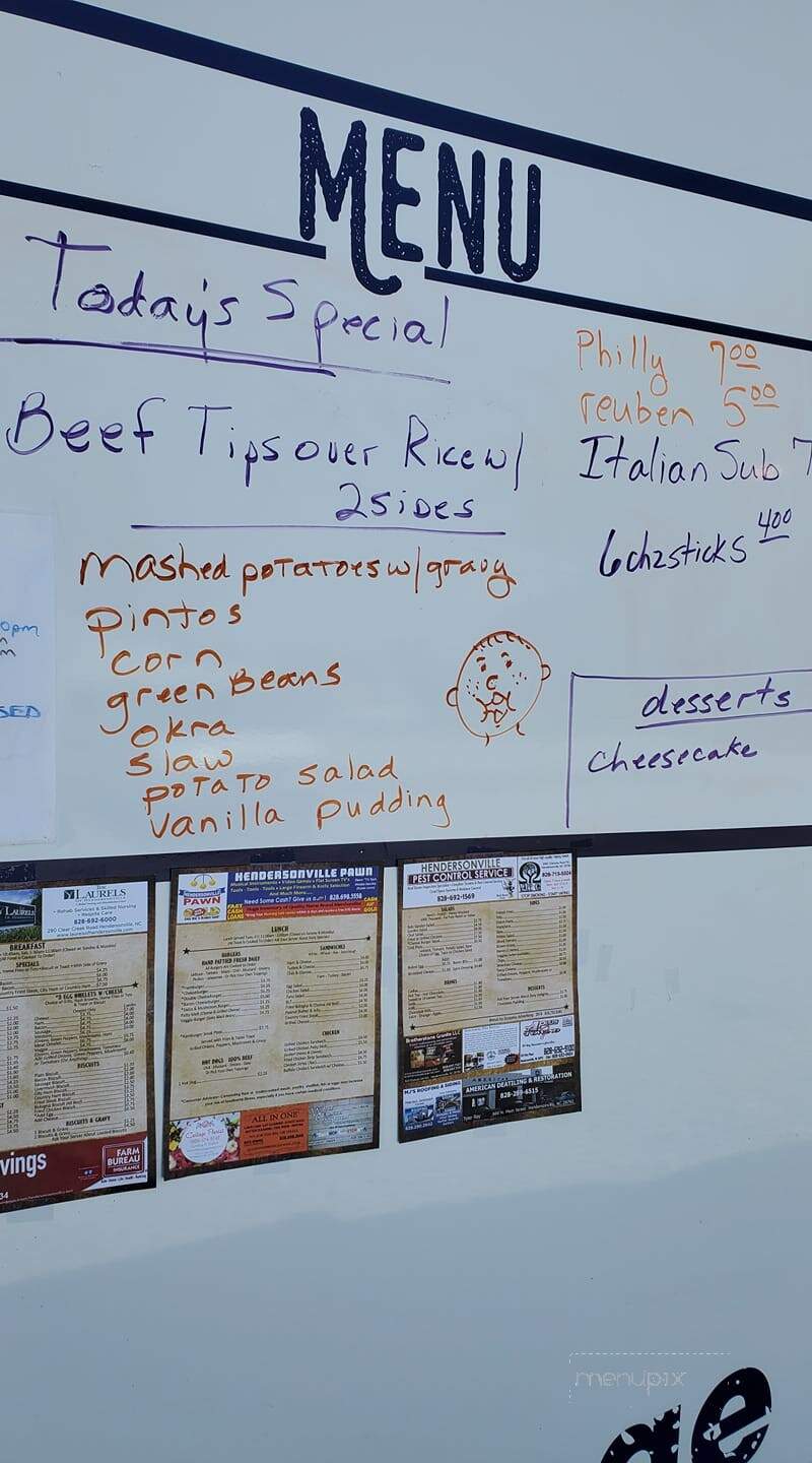 Mustang Cafe - Hendersonville, NC menu_pic