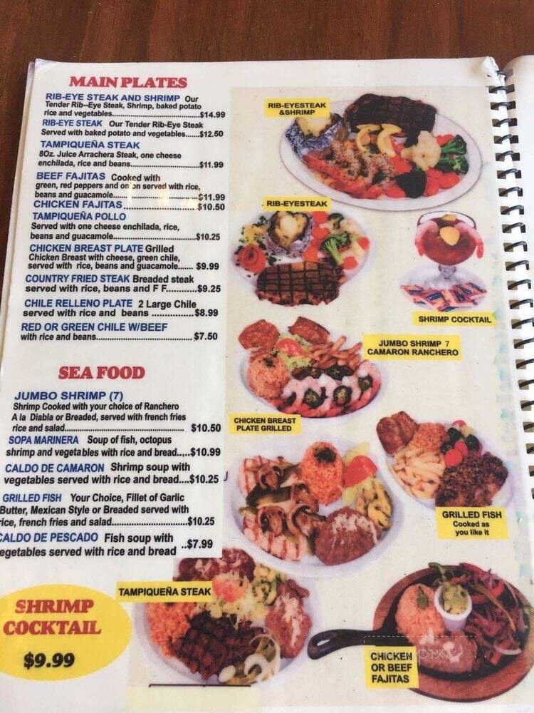 Rose Garden Restaurant - Anthony, TX menu_pic
