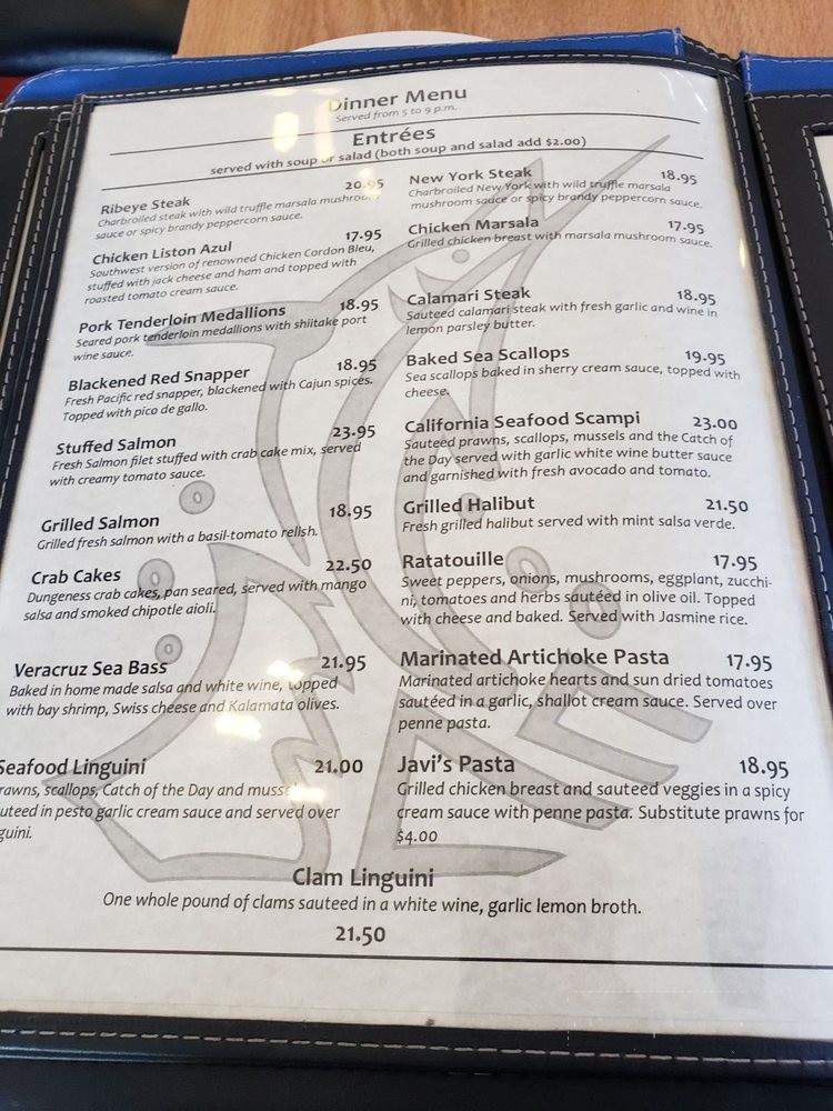 Cove Azul Bar & Grill - Gualala, CA menu_pic