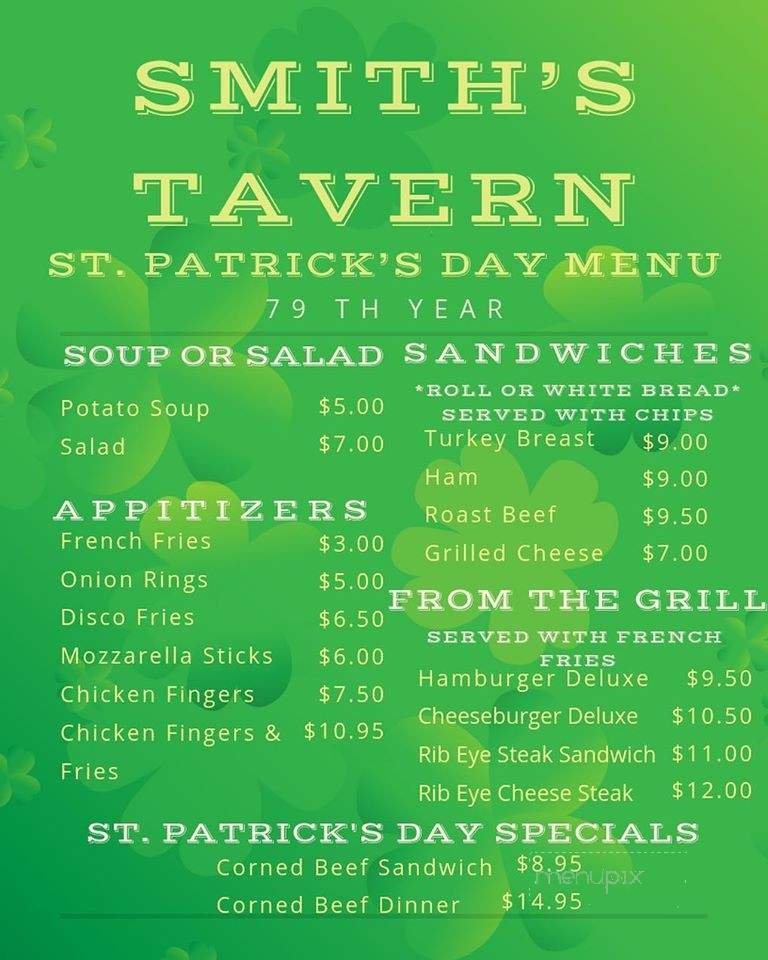 Smith's Tavern - Rockaway, NJ menu_pic