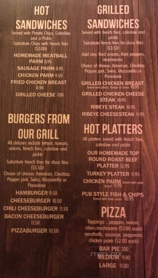 Smith's Tavern - Rockaway, NJ menu_pic