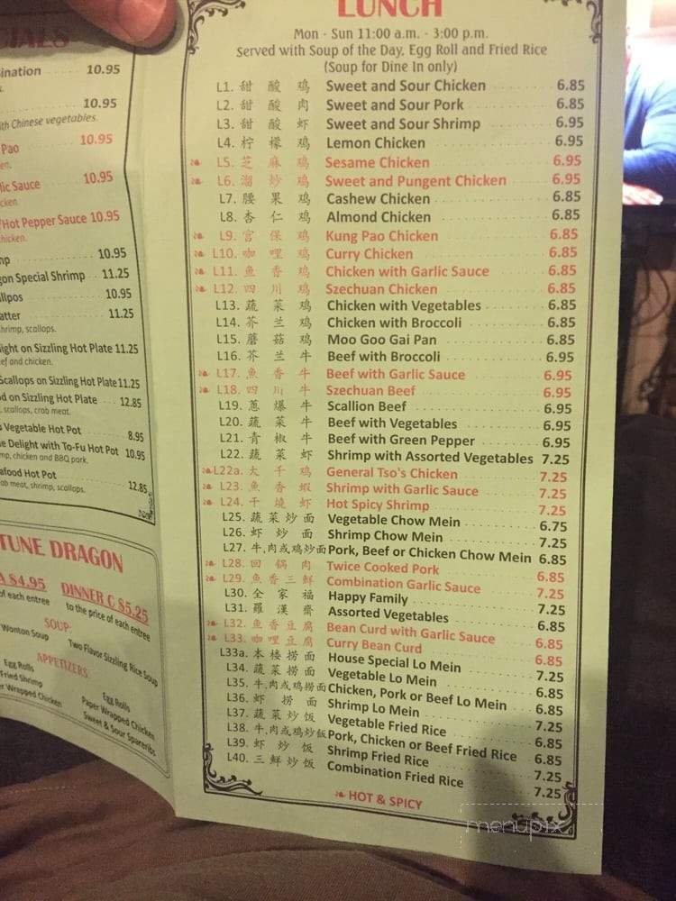 Fortune Dragon - Woodland Park, CO menu_pic
