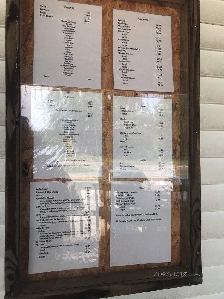 T C's Shaved Ice & Party Rent - Rock Hill, SC menu_pic