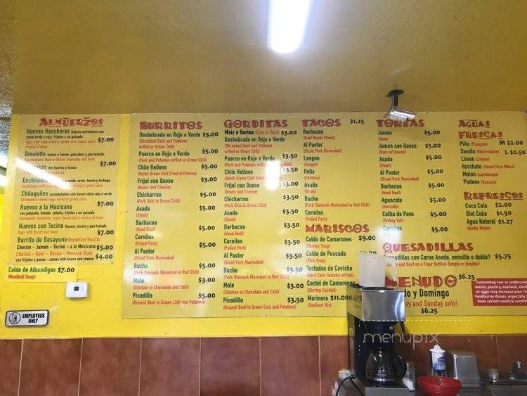 El Paisa - Albuquerque, NM menu_pic