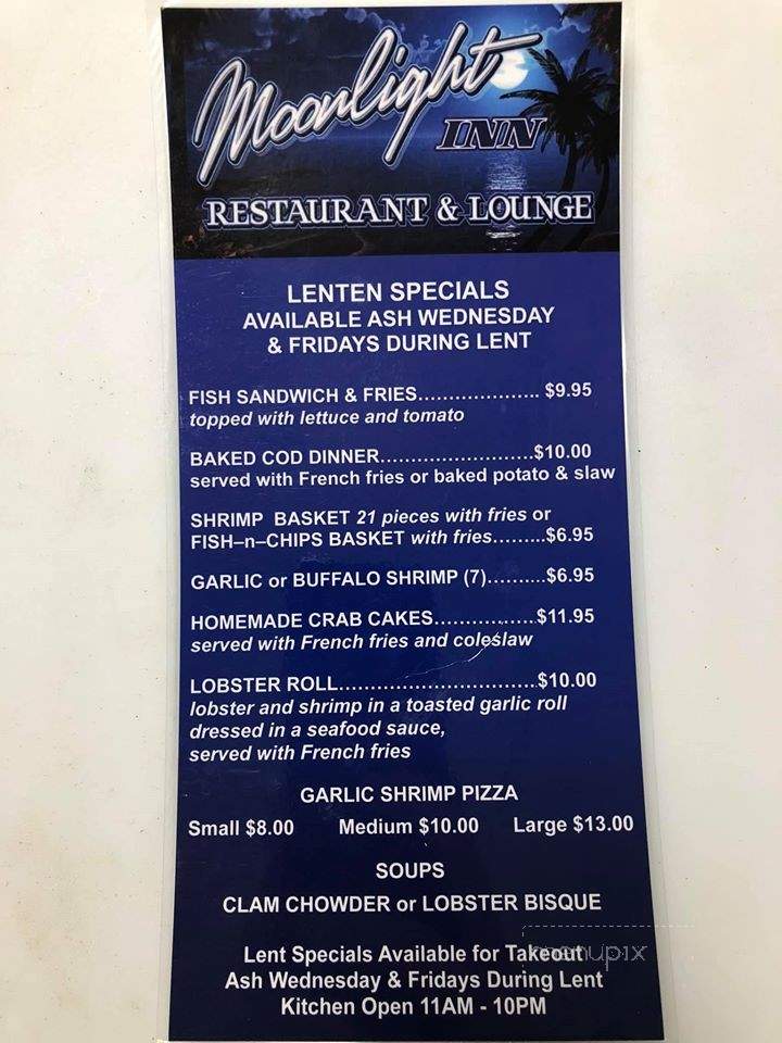 Moonlight Inn - Vandergrift, PA menu_pic