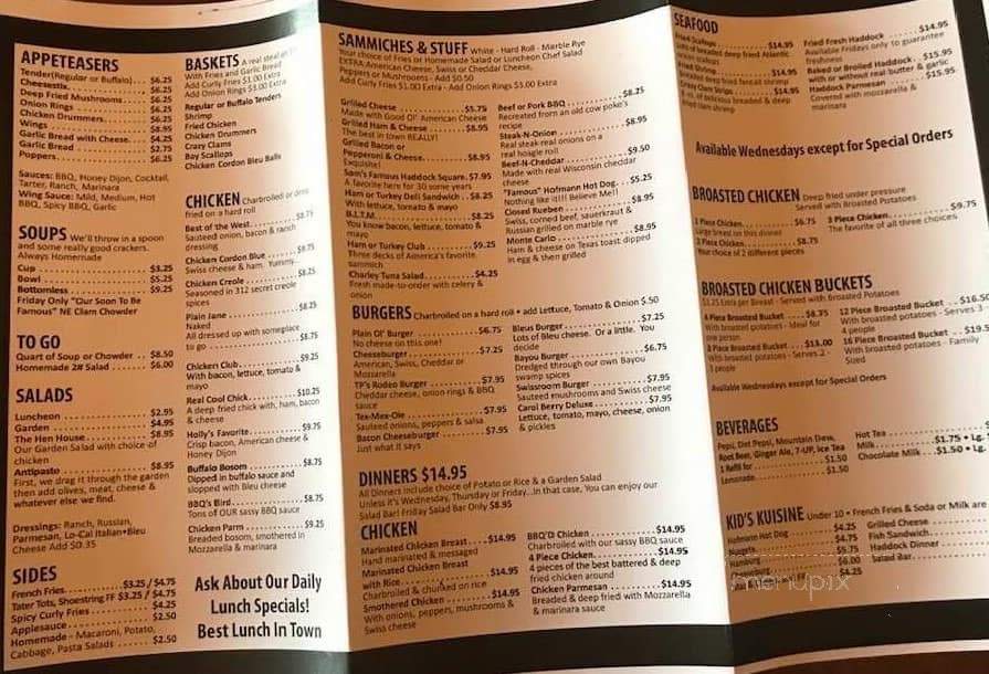 Ten Pin Restaurant - Chittenango, NY menu_pic
