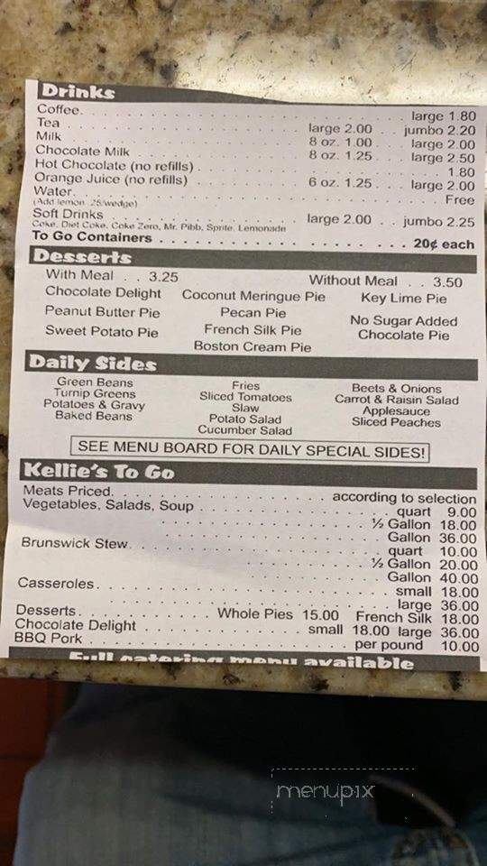 Kellies Home Cooking - Loganville, GA menu_pic