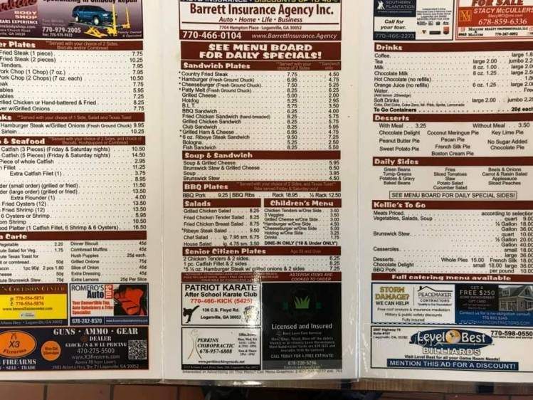 Kellies Home Cooking - Loganville, GA menu_pic