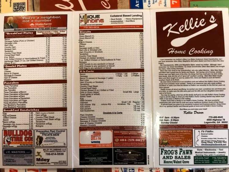Kellies Home Cooking - Loganville, GA menu_pic