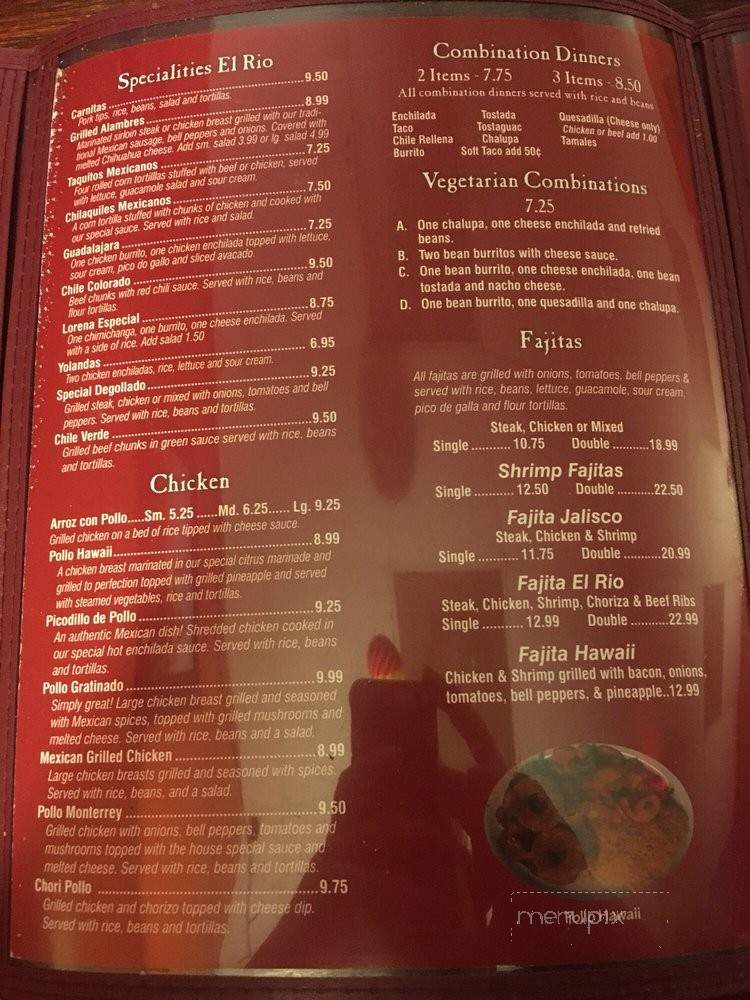 El Rio Mexican Restaurant - Moulton, AL menu_pic