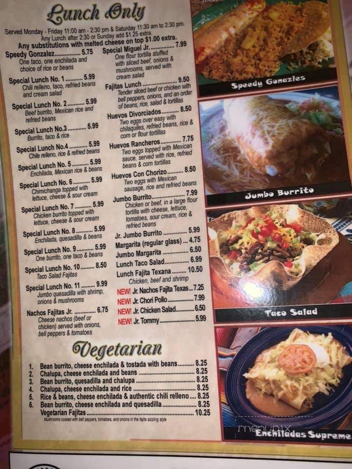 Rio Grande - Hurricane, WV menu_pic