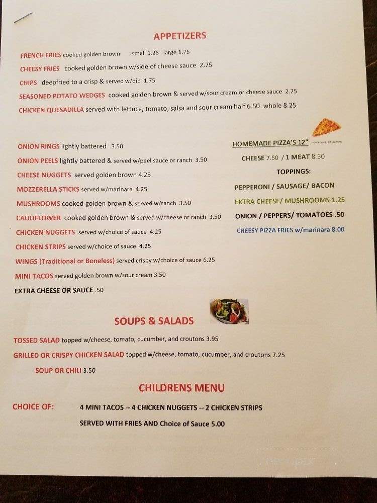 Oak Central LLC - Oakfield, WI menu_pic