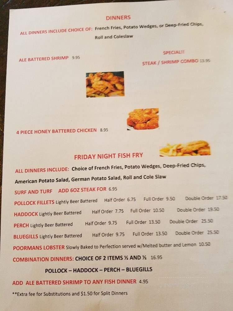 Oak Central LLC - Oakfield, WI menu_pic