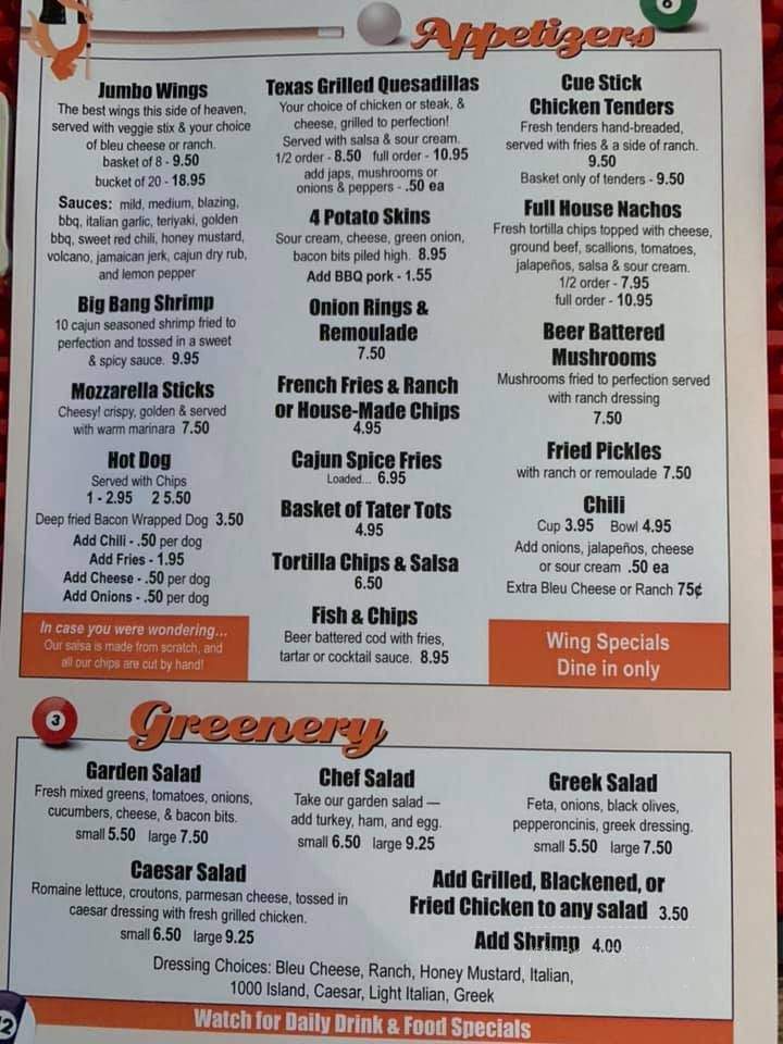  Menu  of Fat  Cats  in Arden  NC 28704