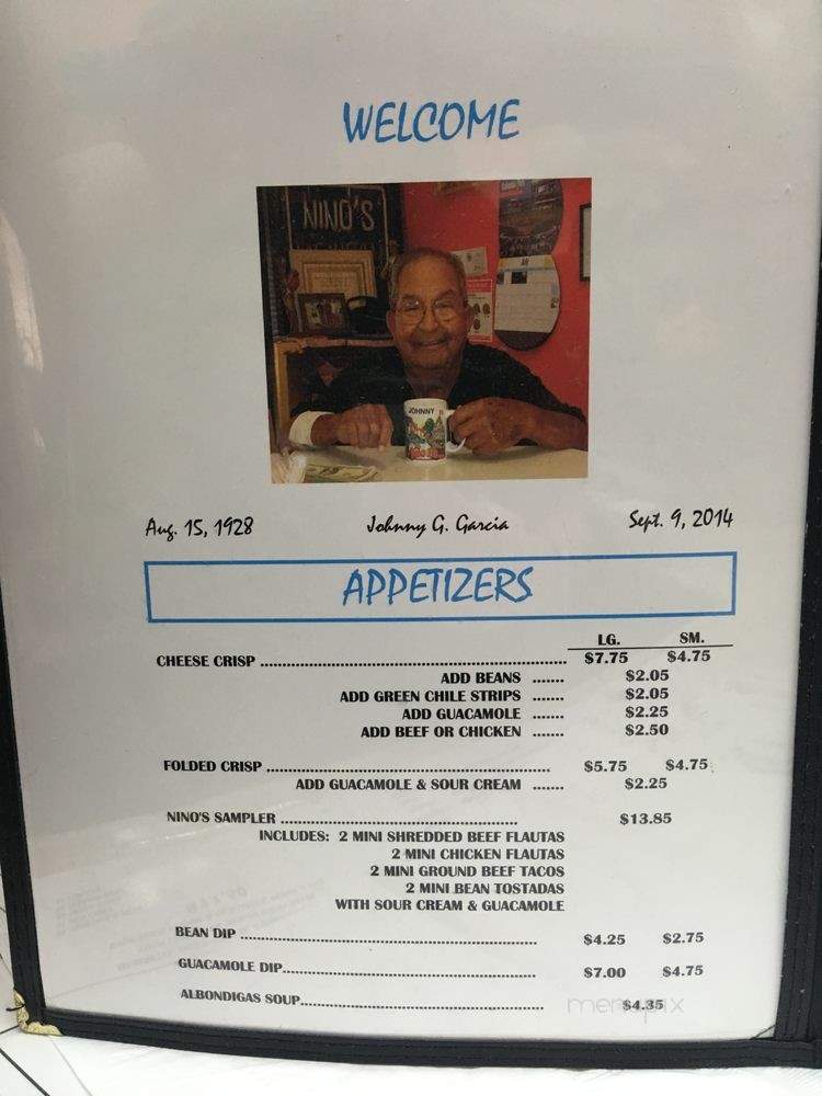 Nino's Mexican Food Restaurant - Sun City, AZ menu_pic