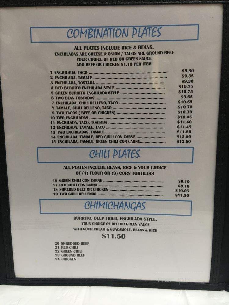 Nino's Mexican Food Restaurant - Sun City, AZ menu_pic