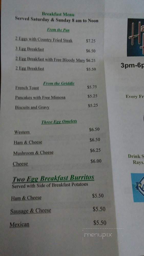 Sunset Grille - St Petersburg, FL menu_pic