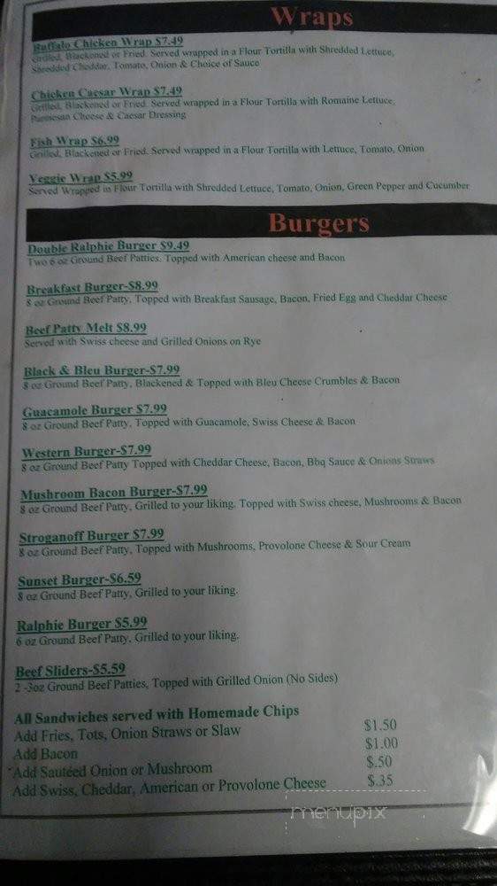 Sunset Grille - St Petersburg, FL menu_pic