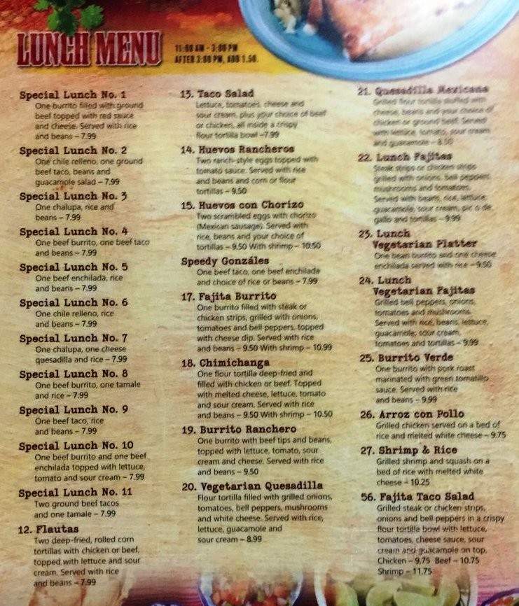 Don Tequillas - Charlotte, MI menu_pic