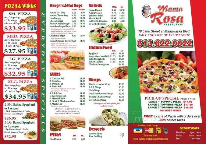 Mama Rosa - Arnprior, ON menu_pic