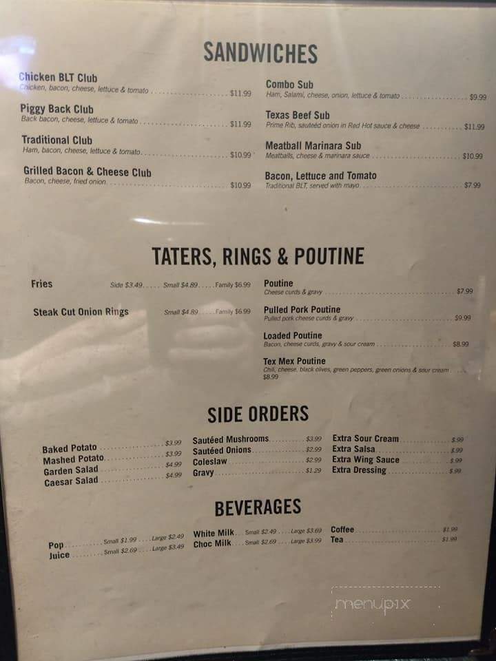 Swazzee's - Waterford, ON menu_pic