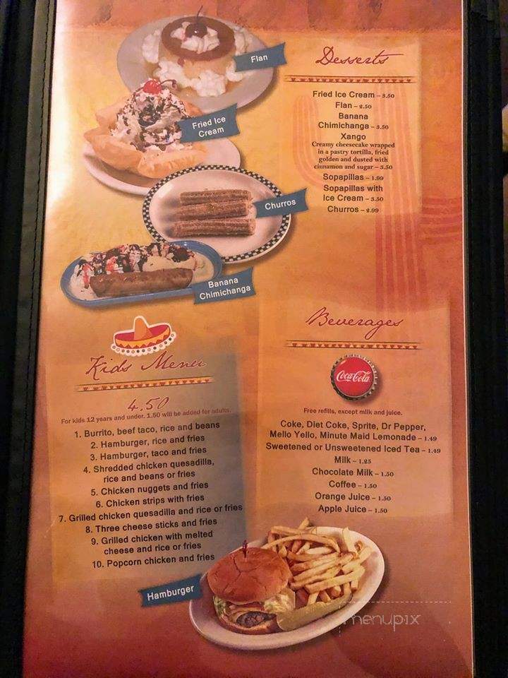 Dos Amigos - Albany, KY menu_pic
