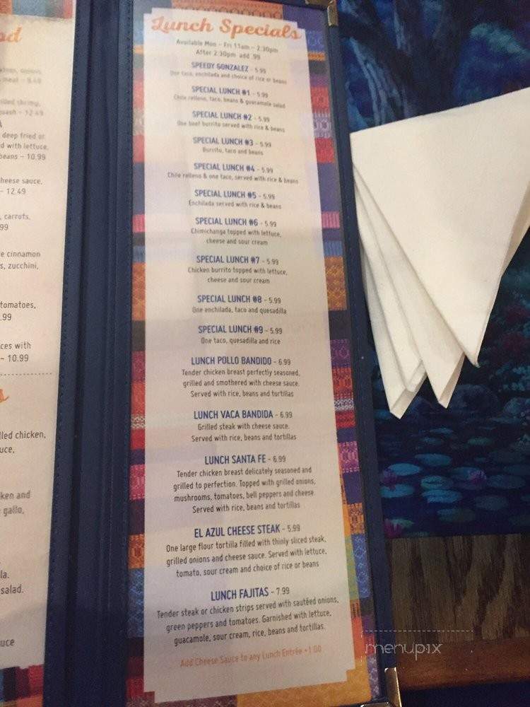 El Azul Grande - Pikeville, KY menu_pic