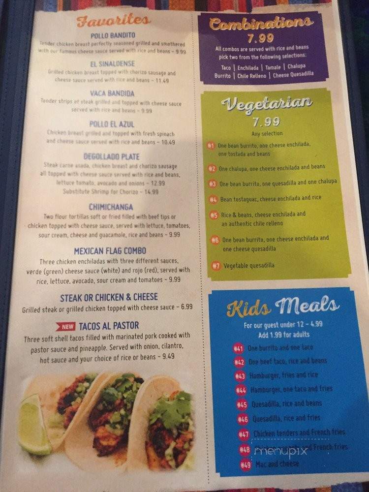 El Azul Grande - Pikeville, KY menu_pic