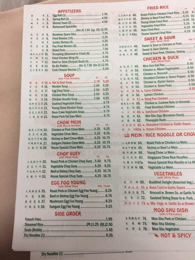 King's Chinese Carryout - Abingdon, MD menu_pic