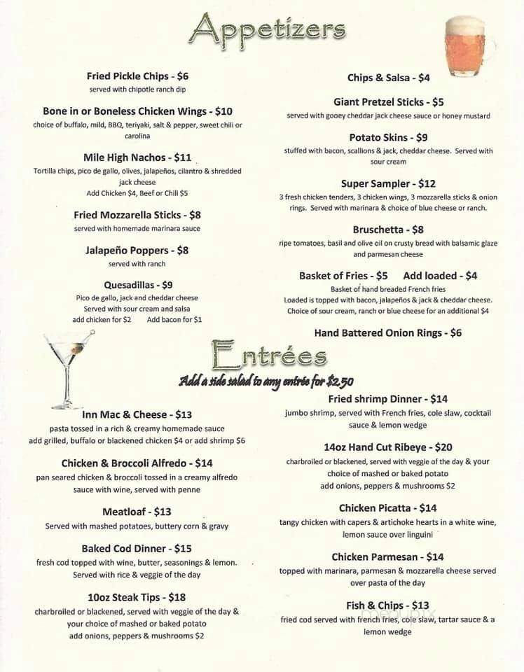 Southwick Inn - Southwick, MA menu_pic