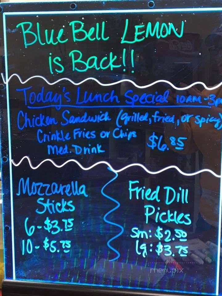 Milkey Way Freeze Bar - Lincolnton, GA menu_pic