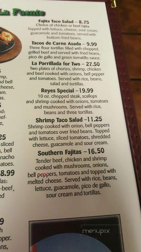 La Fuente Mexican Restaurant - Albany, GA menu_pic