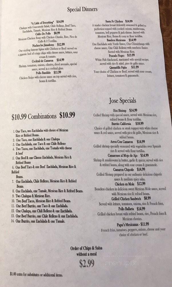 Los Jimadores Mexican Restaurant - Macon, MO menu_pic